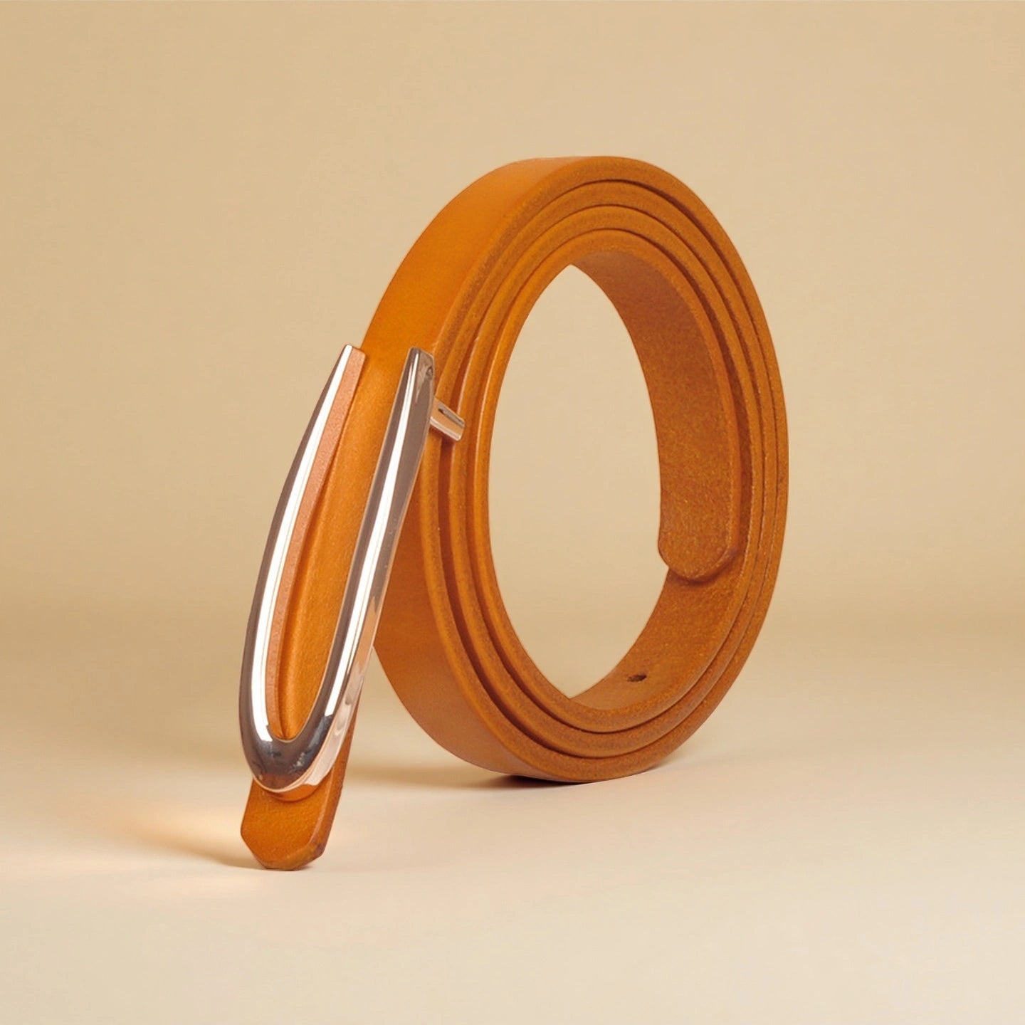 Dress Belt for Women - Genuine Leather with Hook Buckle