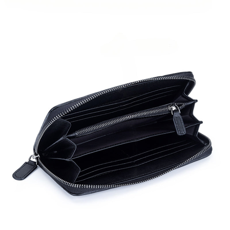 Accordion Wallet for Women-Braided Full Grain Leather-Green/Red/Pink