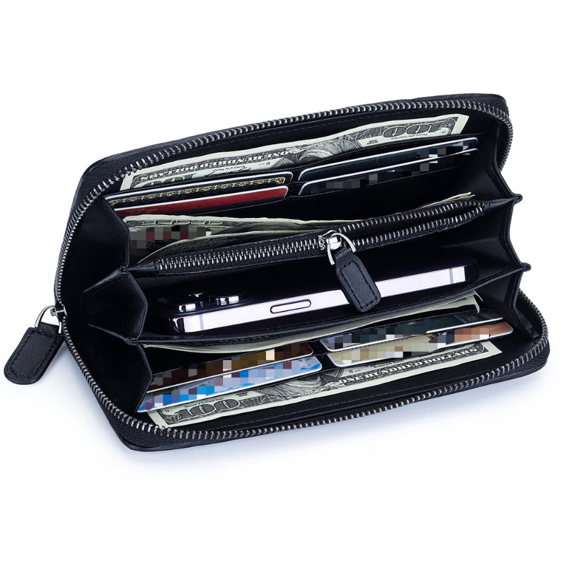 Accordion Wallet for Women-Braided Full Grain Leather-Green/Red/Pink