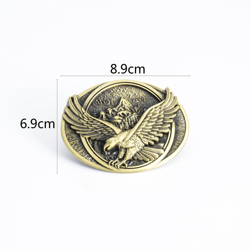 Cowboy Belt for Men-Eagle-Golden Buckle Belt-Cowboy Style-Men’s Gift