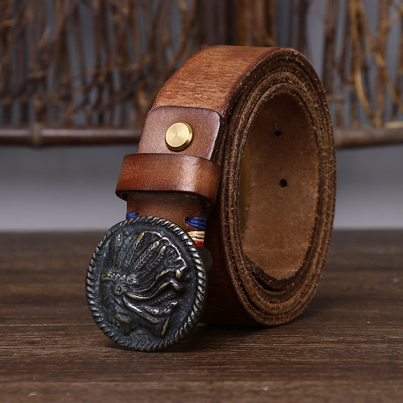 Cowboy Belt for Women-Black Belt-Native American-Western Culture Belt