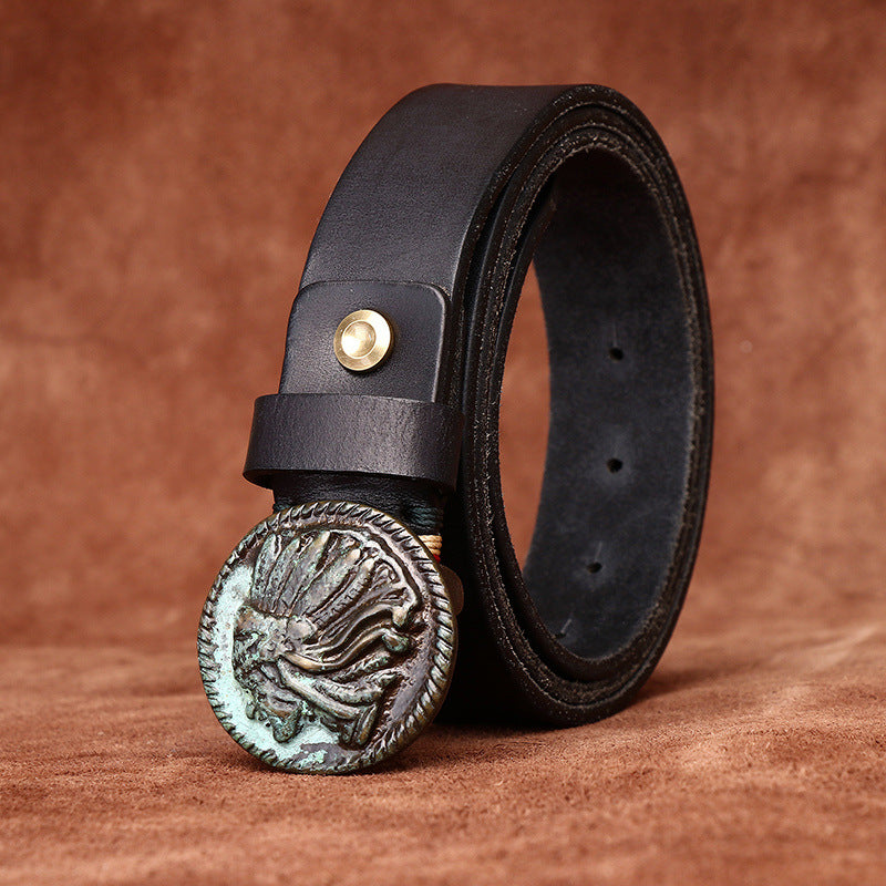 Cowboy Belt for Women-Black Belt-Native American-Western Culture Belt