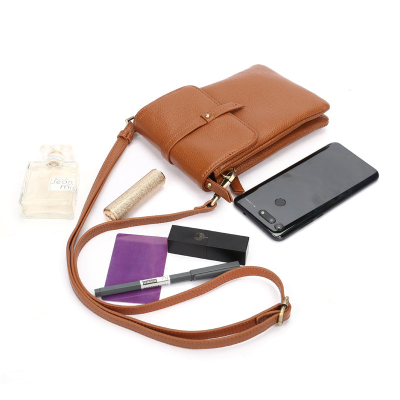 Crossbody Phone bag-Black/Brown-Designer Phone Bag-Gift for Lady