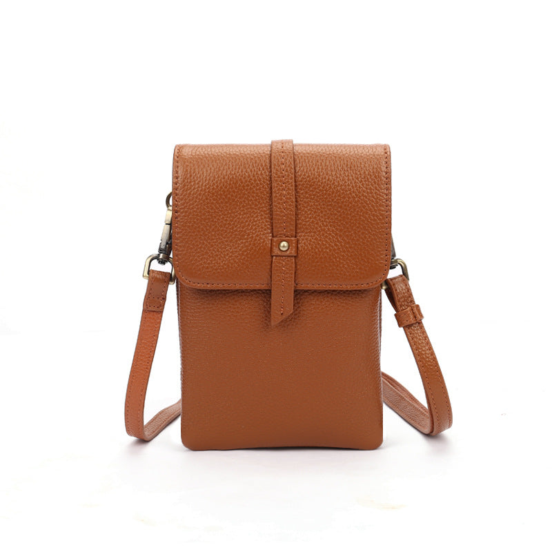 Crossbody Phone bag-Black/Brown-Designer Phone Bag-Gift for Lady