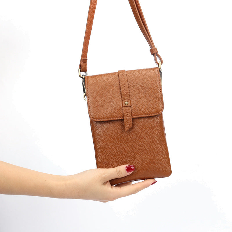 Crossbody Phone bag-Black/Brown-Designer Phone Bag-Gift for Lady