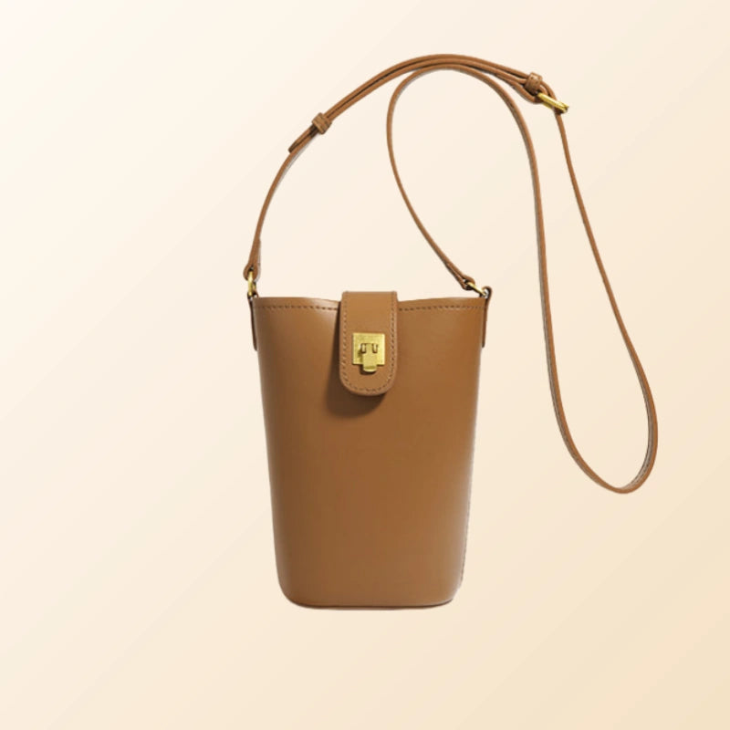 Designer Phone Bag-Luxury & Elegant Full Grain Leather Crossbody Bag