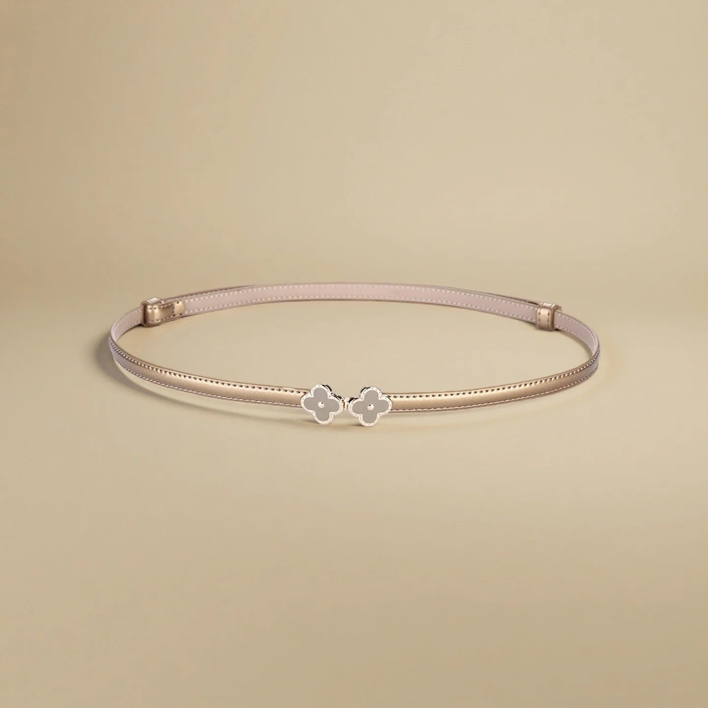 Dress Belt for Women - Genuine Leather with Hook Buckle