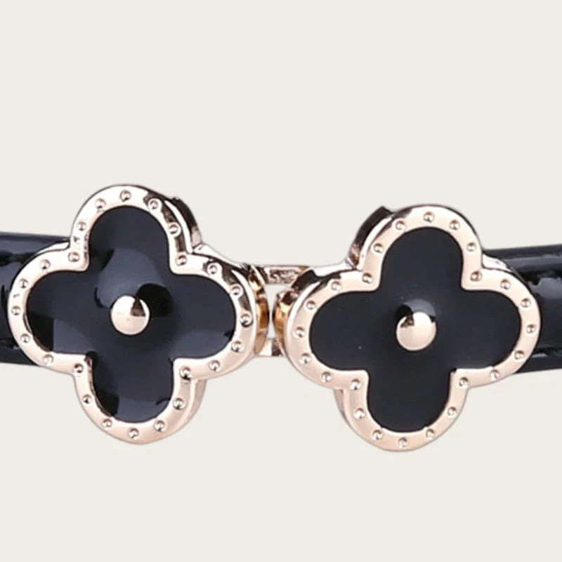 Dress Belt for Women - Genuine Leather with Hook Buckle