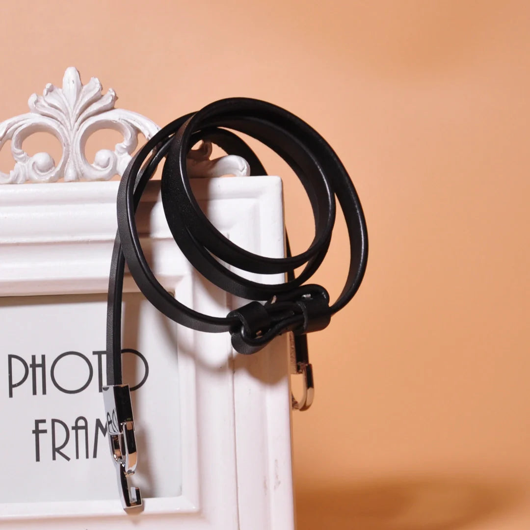 Dress Belt for Women - Genuine Leather with Pin Buckle