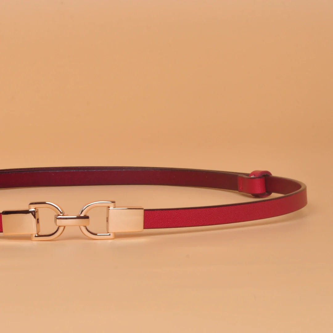 Dress Belt for Women - Genuine Leather with Pin Buckle