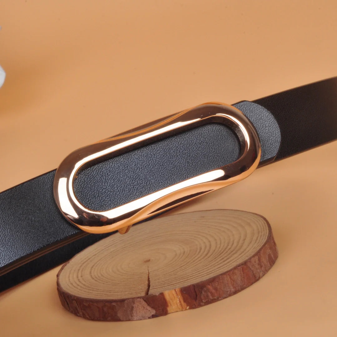 Dress Belt for Women - Genuine Leather with Pin Buckle