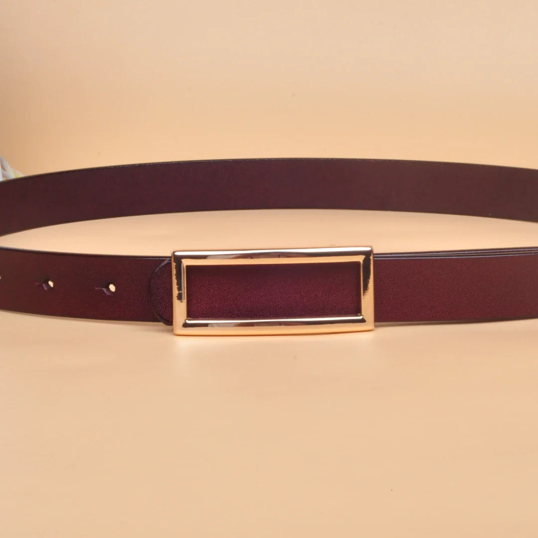 Dress Belt for Women - Italian Leather with Pin Buckle