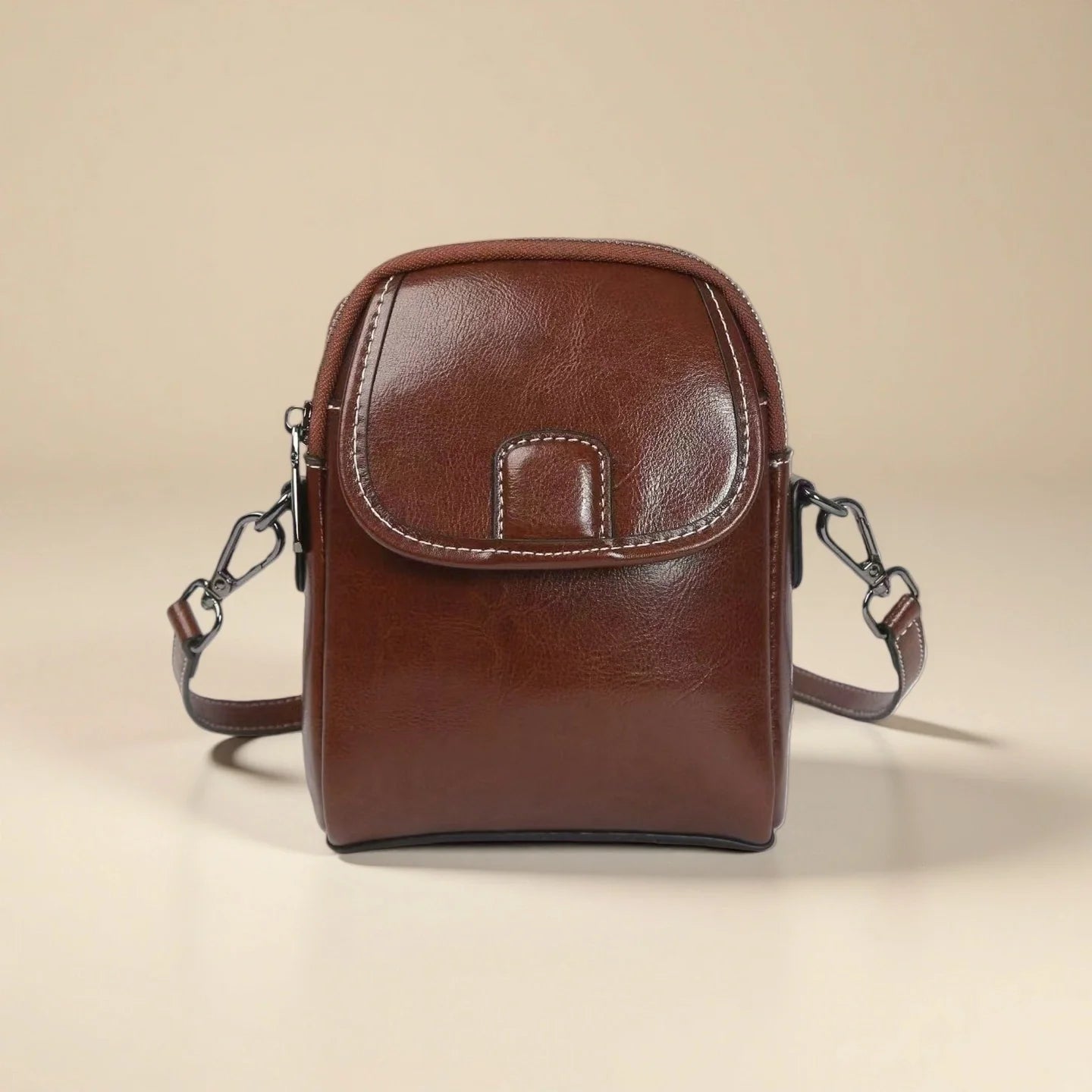 Leather Phone Crossbody-"TechNest"