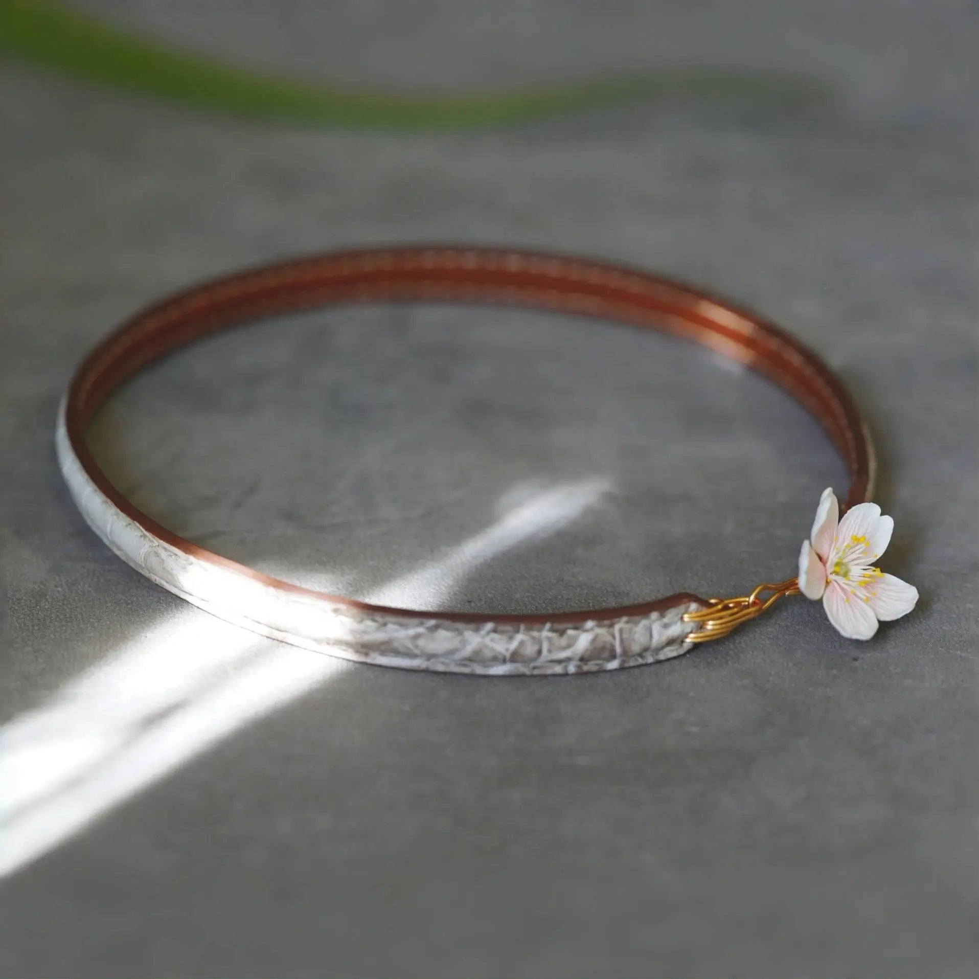 Crocodile Leather Choker–Designer Leather Jewelry-Himalaya Bloom