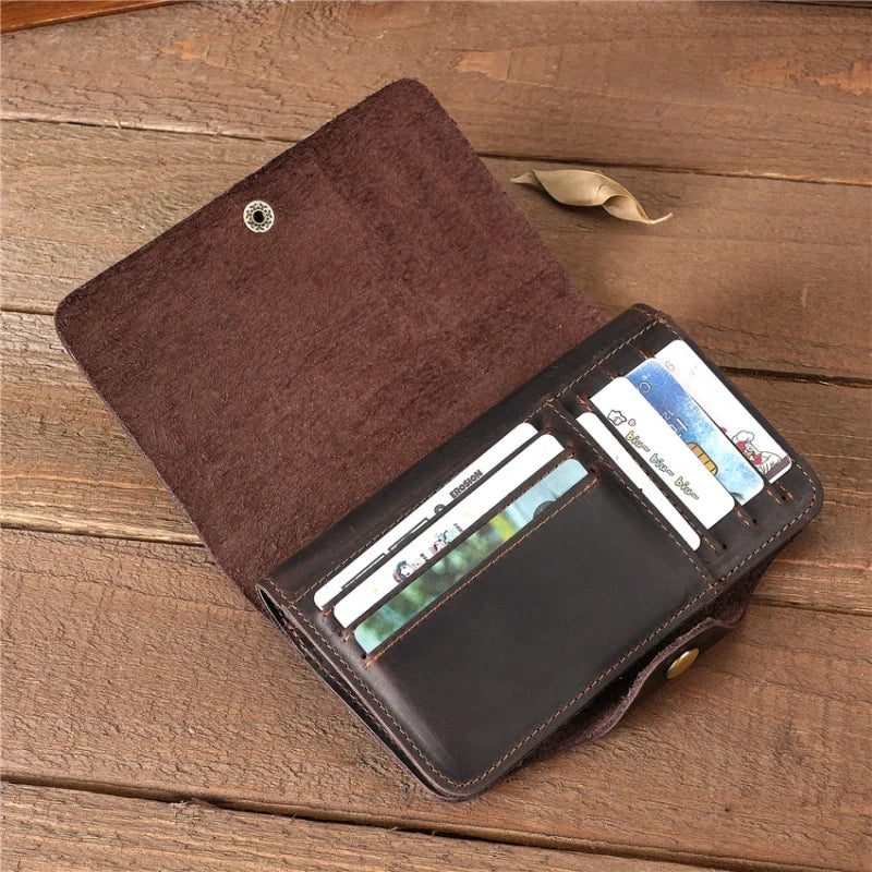Portefeuille en cuir pliant pour hommes - “TrailFold”