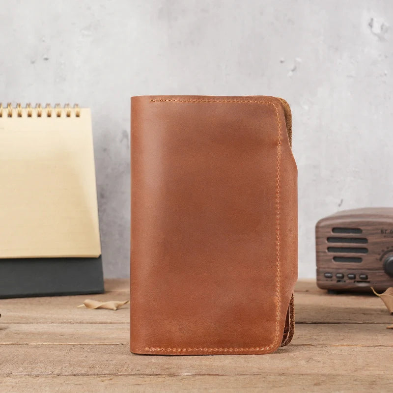 Portefeuille en cuir pliant pour hommes - “TrailFold”
