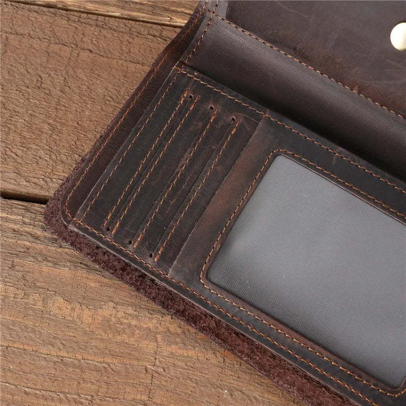 Portefeuille en cuir pliant pour hommes - “TrailFold”