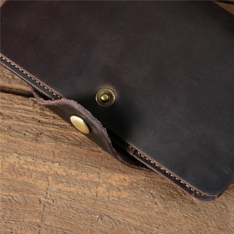 Portefeuille en cuir pliant pour hommes - “TrailFold”
