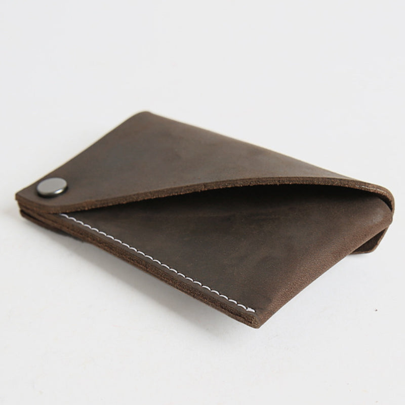 Leather Card Holder for Men-Unique Design-Black/Brown/Green/Blue
