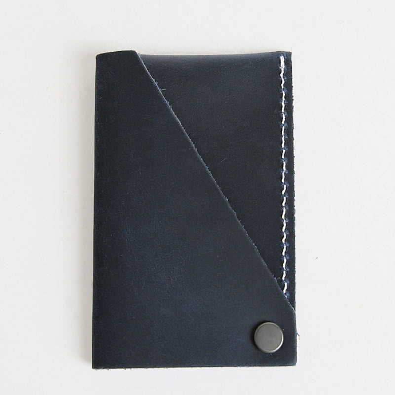 Leather Card Holder for Men-Unique Design-Black/Brown/Green/Blue