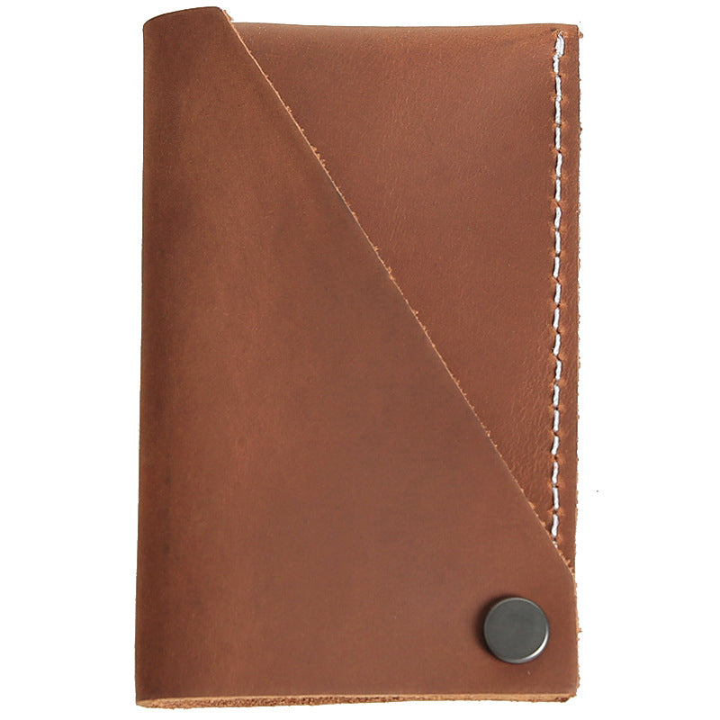 Leather Card Holder for Men-Unique Design-Black/Brown/Green/Blue