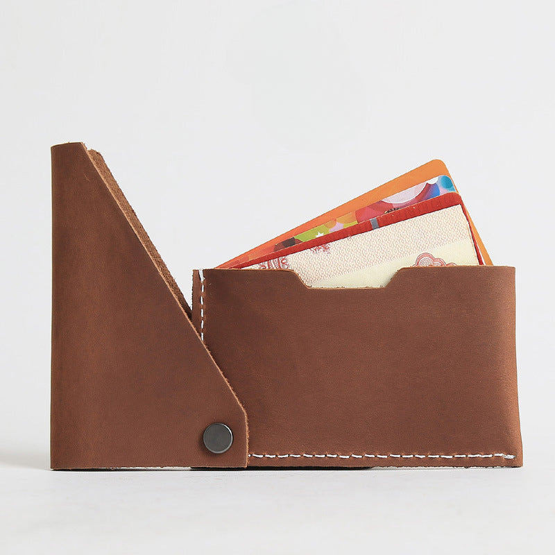 Leather Card Holder for Men-Unique Design-Black/Brown/Green/Blue