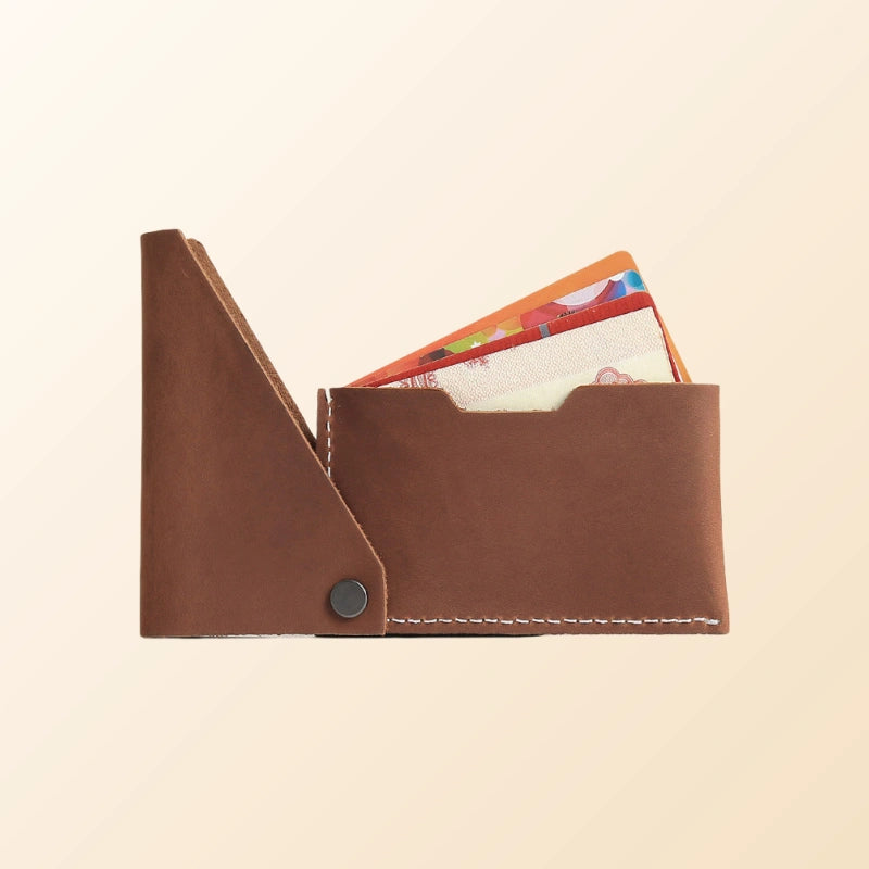 Leather Card Holder for Men-Unique Design-Black/Brown/Green/Blue