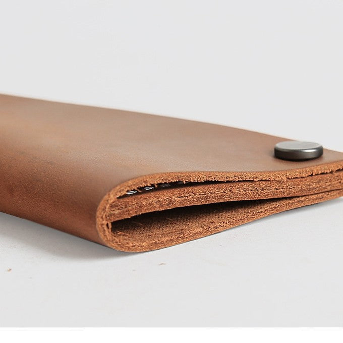 Leather Card Holder for Men-Unique Design-Black/Brown/Green/Blue