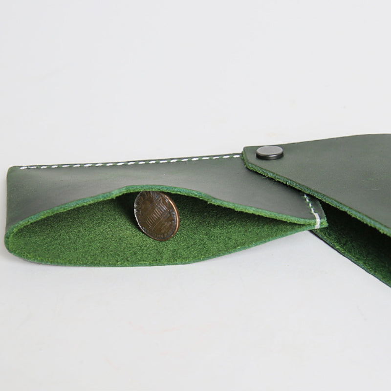 Leather Card Holder for Men-Unique Design-Black/Brown/Green/Blue