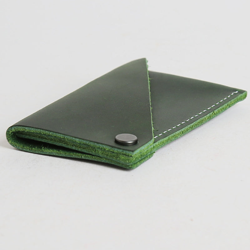 Leather Card Holder for Men-Unique Design-Black/Brown/Green/Blue