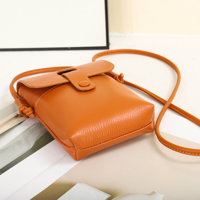 Leather Crossbody Phone Bag – "SnapTide"