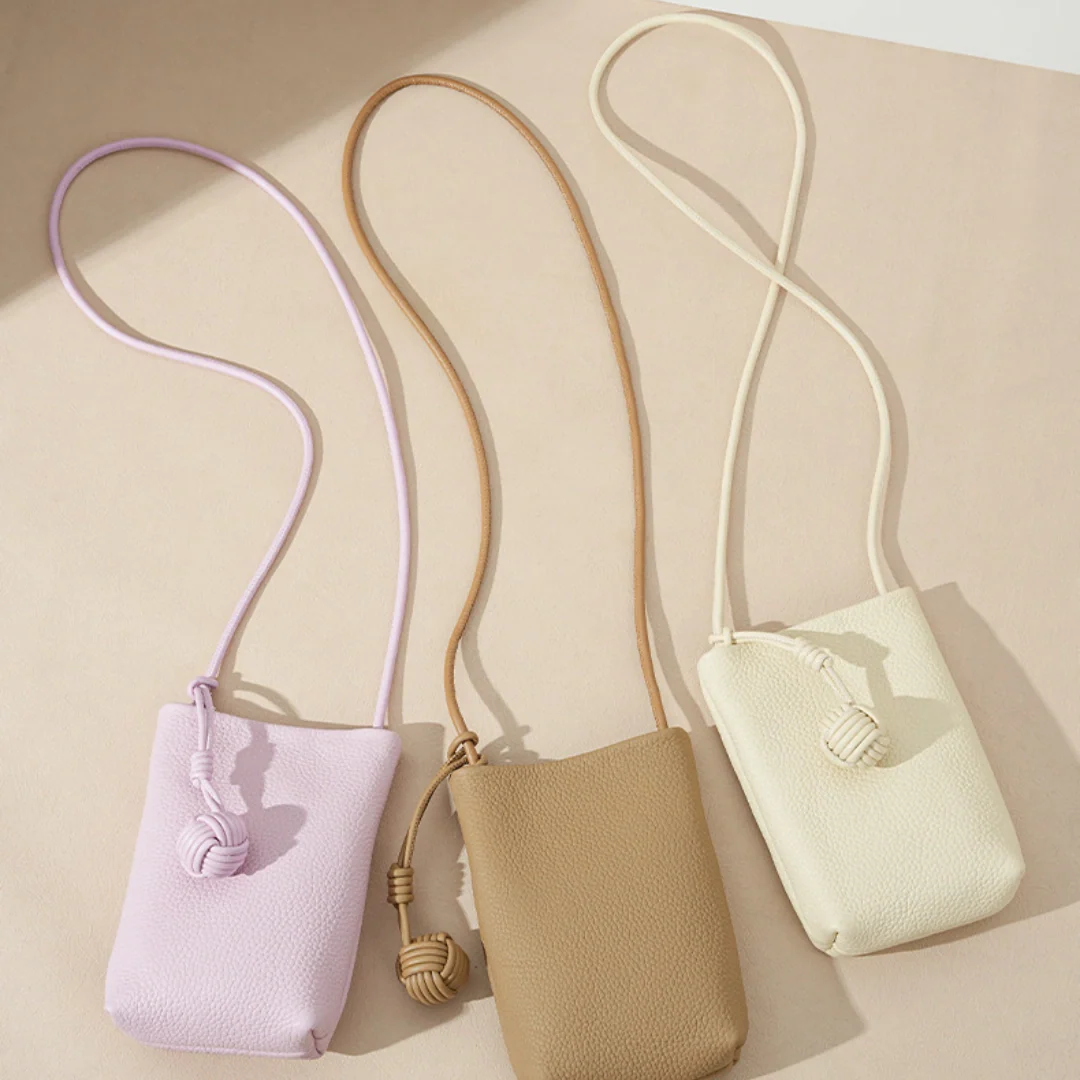 Leather Phone Crossbody-"EternalFlow"