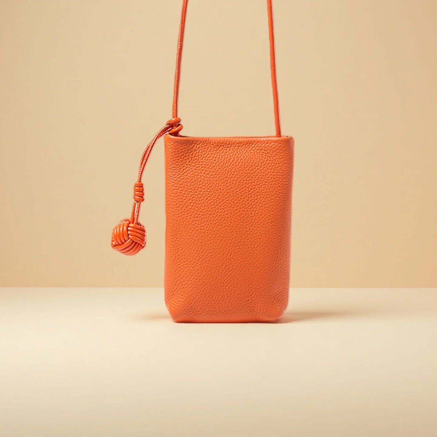 Leather Phone Crossbody-"EternalFlow"