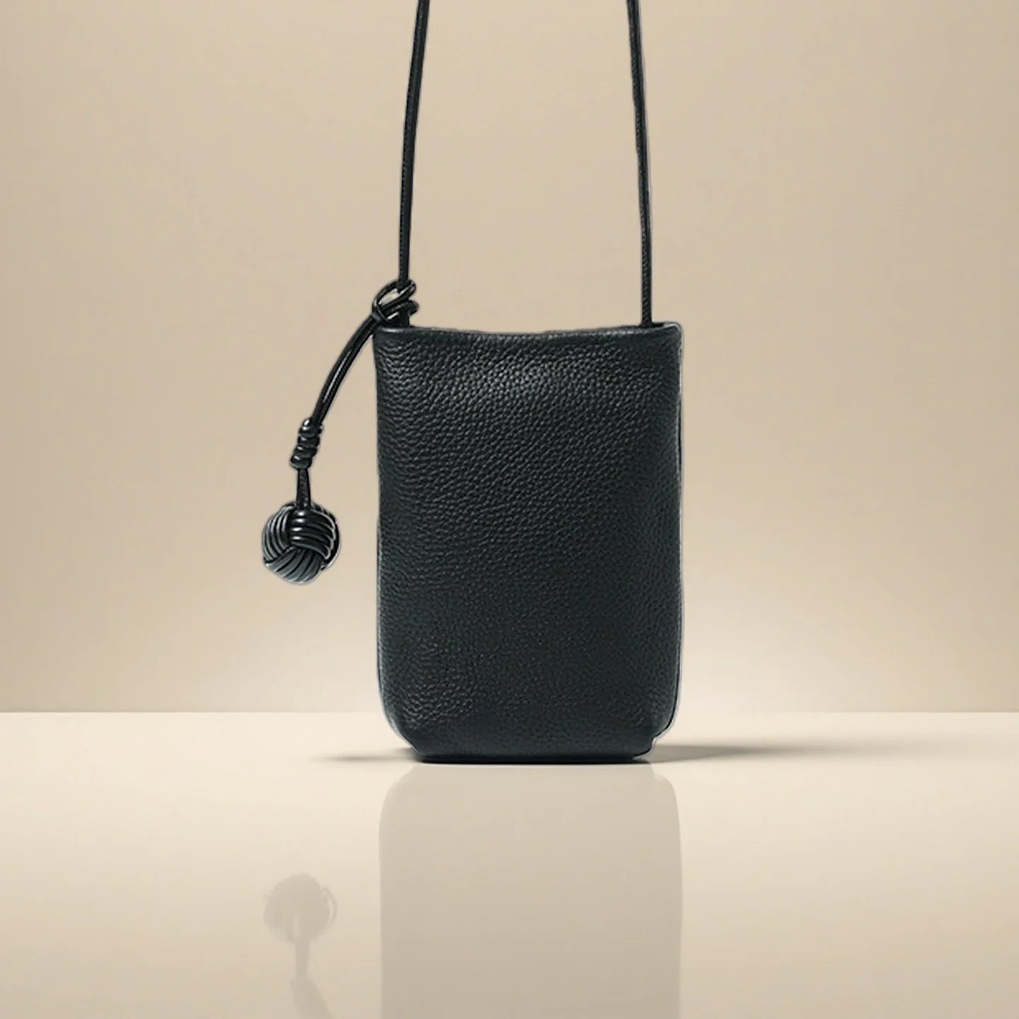 Leather Phone Crossbody-"EternalFlow"