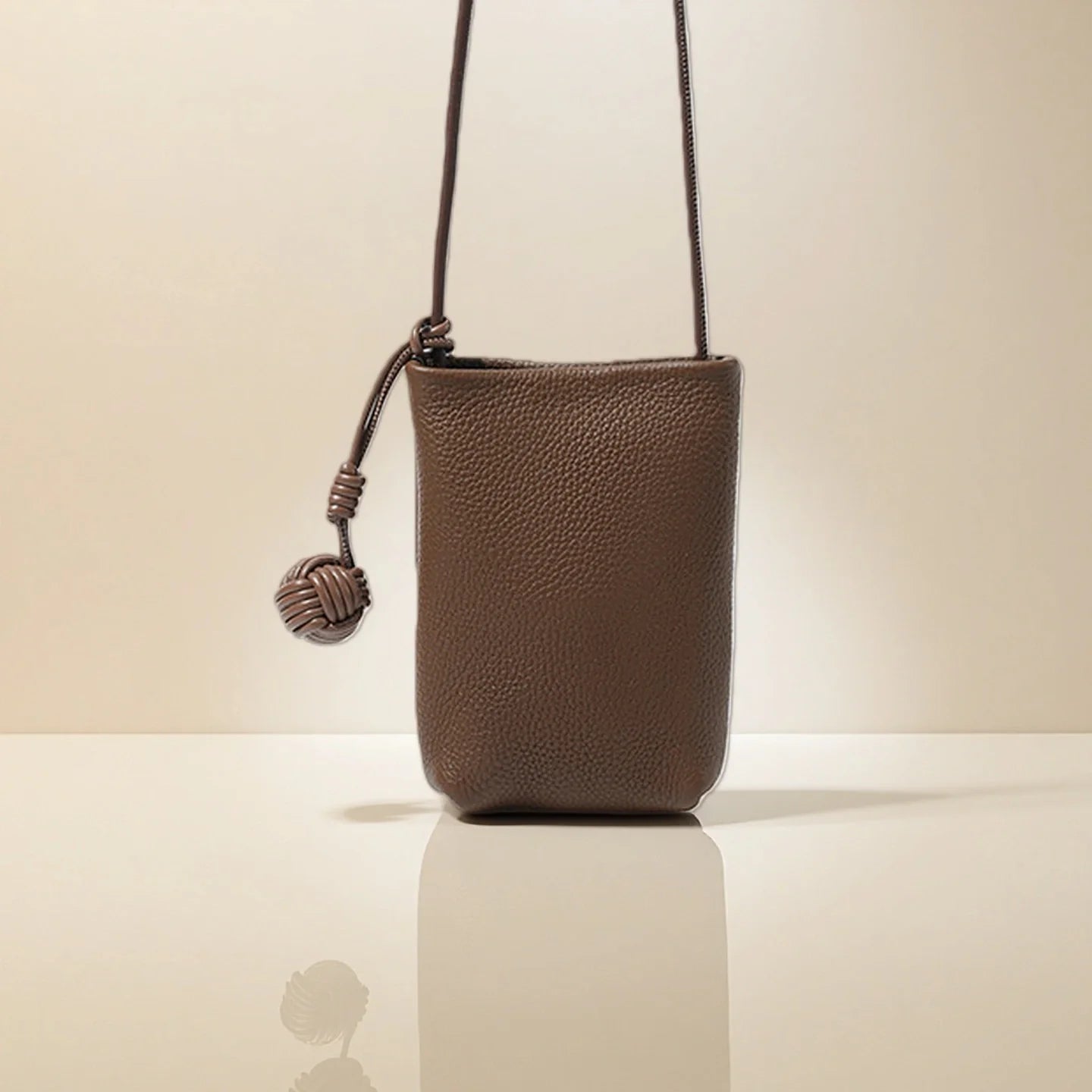 Leather Phone Crossbody-"EternalFlow"