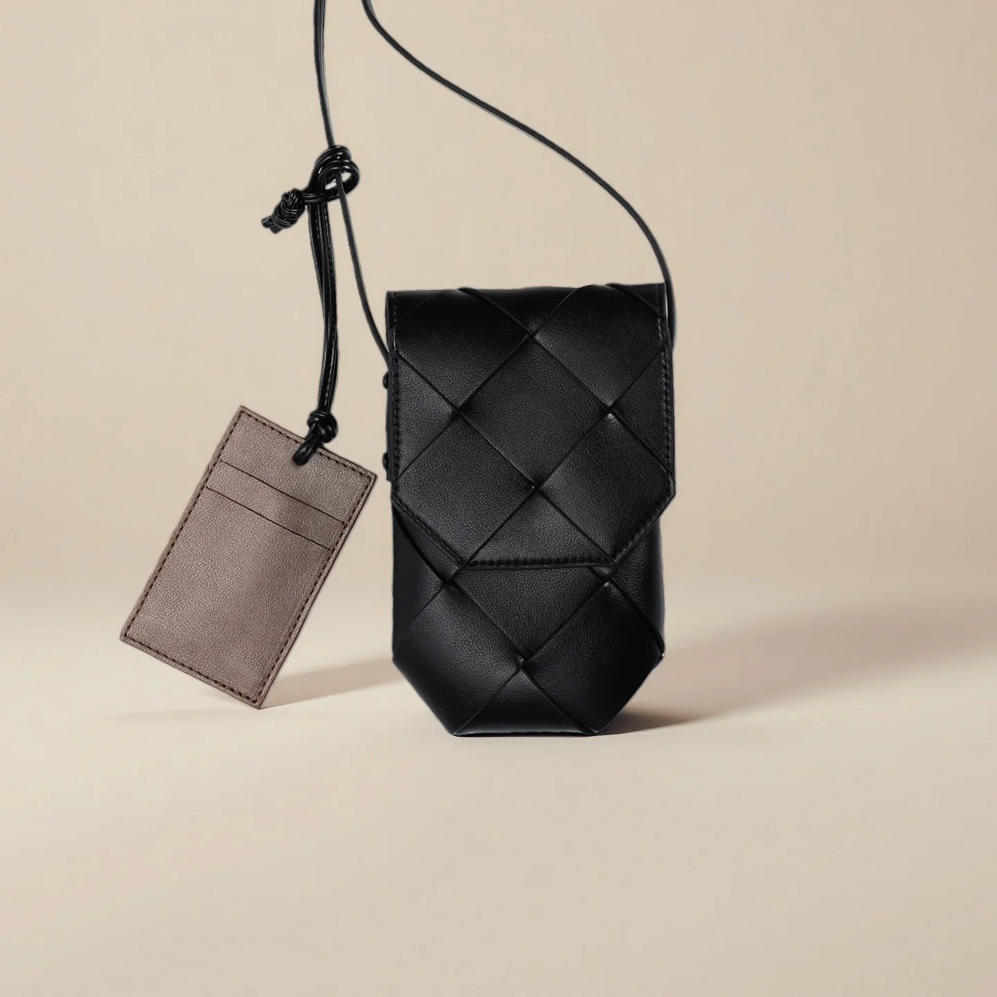 Leather Phone Crossbody-"RiverFlow"