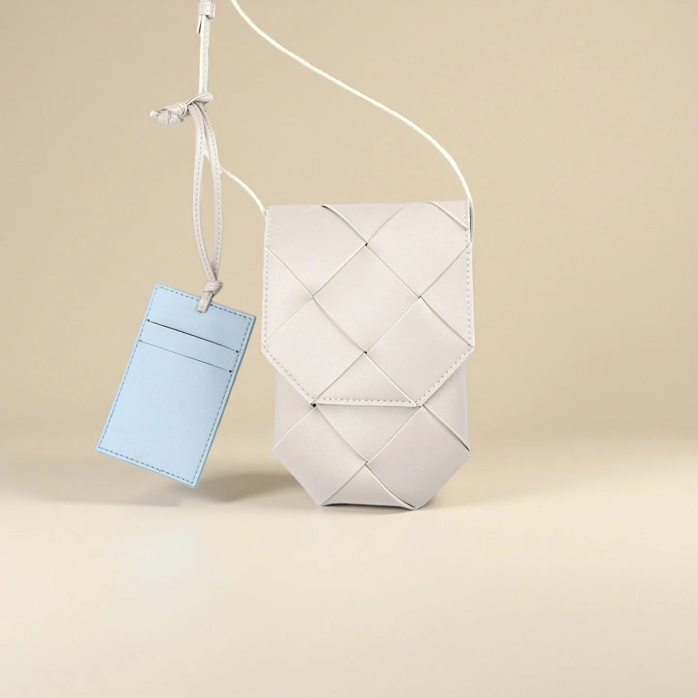 Leather Phone Crossbody-"RiverFlow"