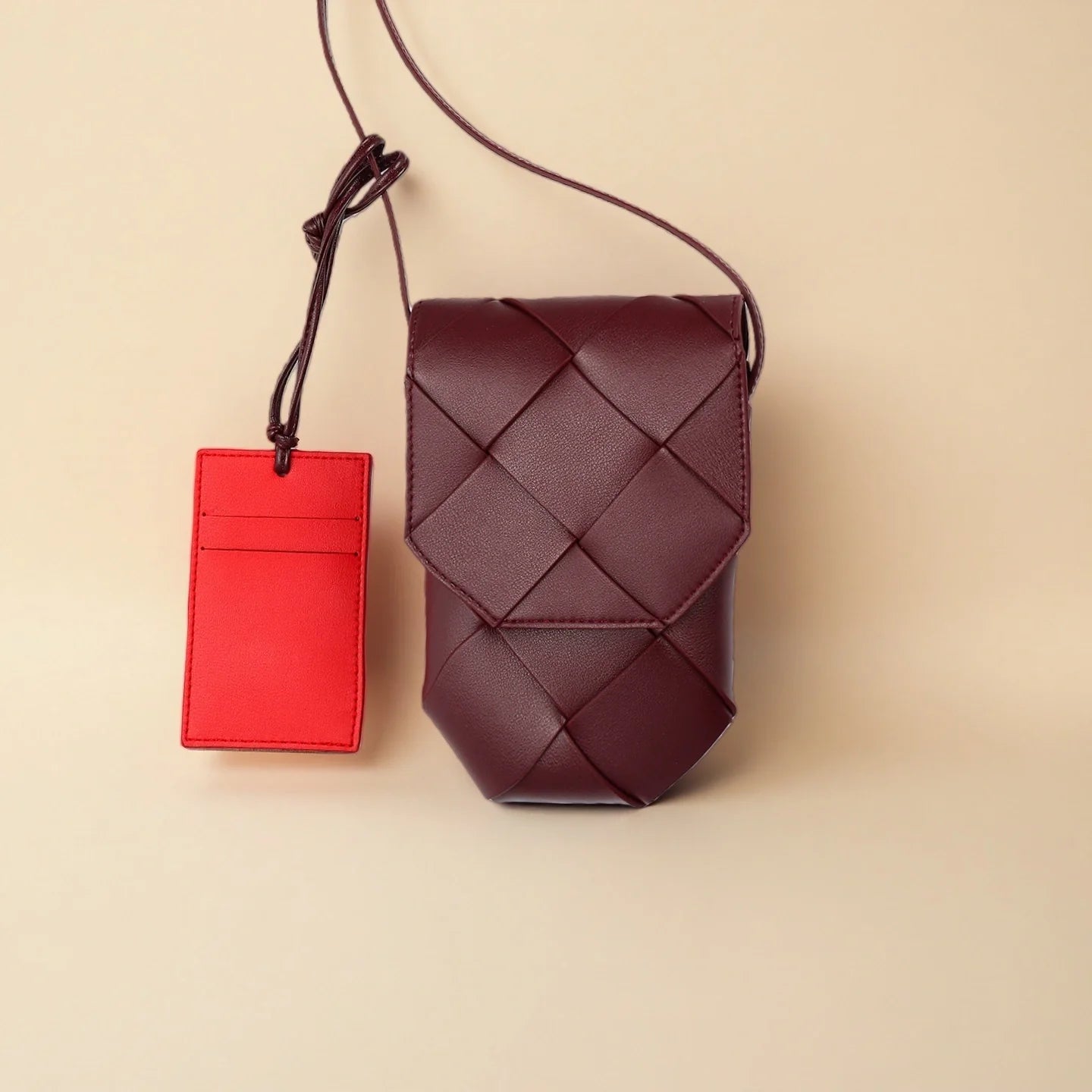 Leather Phone Crossbody-"RiverFlow"