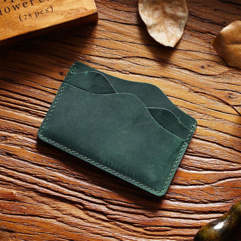Luxury Leather Card Holder-Wave Design-Vibrant Colors-Gift Idea