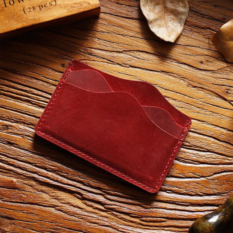 Luxury Leather Card Holder-Wave Design-Vibrant Colors-Gift Idea