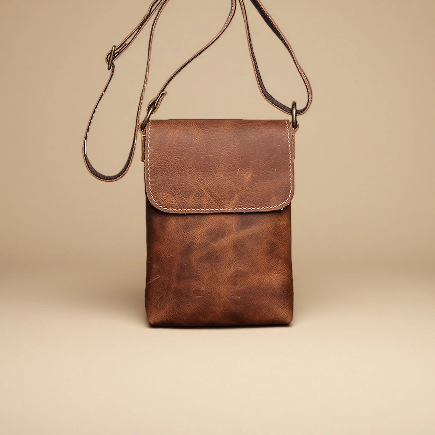Leather Phone Crossbody-"CompactPro"