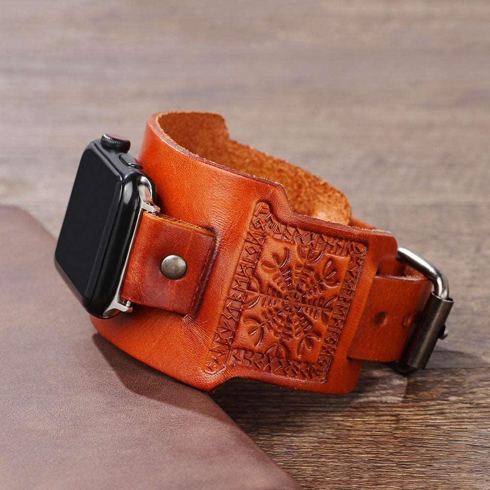 Men’s Bracelet for Apple Watch-Black,Brown,Orange-Vintage-Men’s Gift