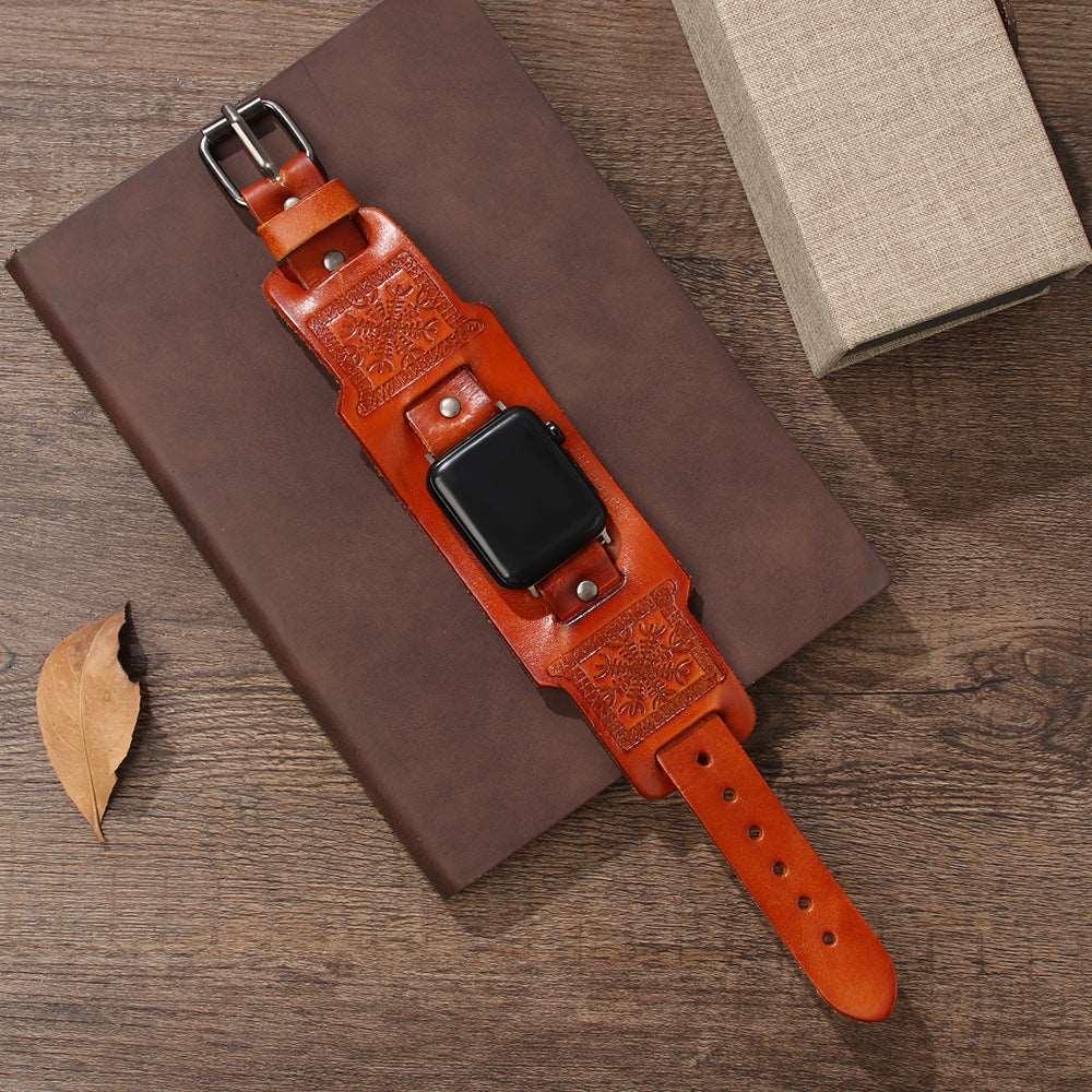 Men’s Bracelet for Apple Watch-Black,Brown,Orange-Vintage-Men’s Gift