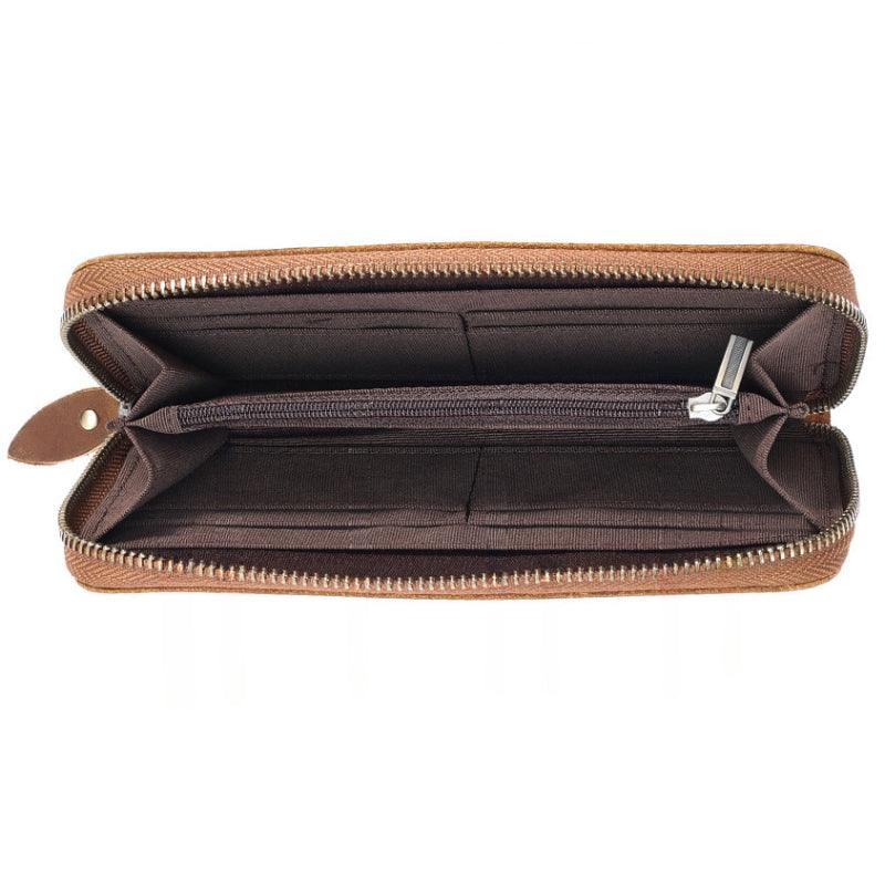 Men’s Large Wallet-Coffee Brown-Crazy Horse Leather-Men’s Gift Idea
