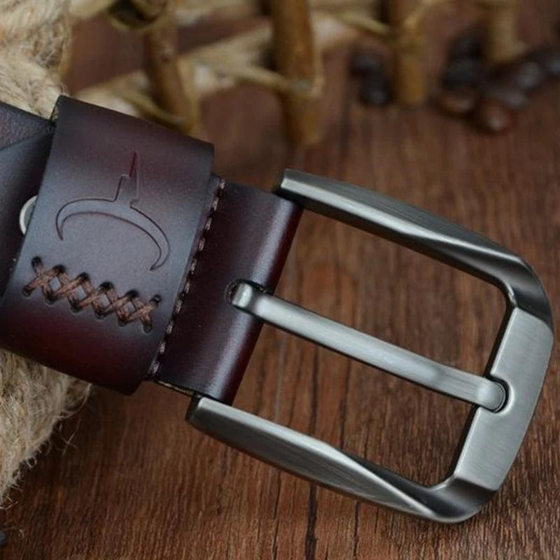 Men’s Leather Belt-Classic Casual Style in Black Brown Bordeaux