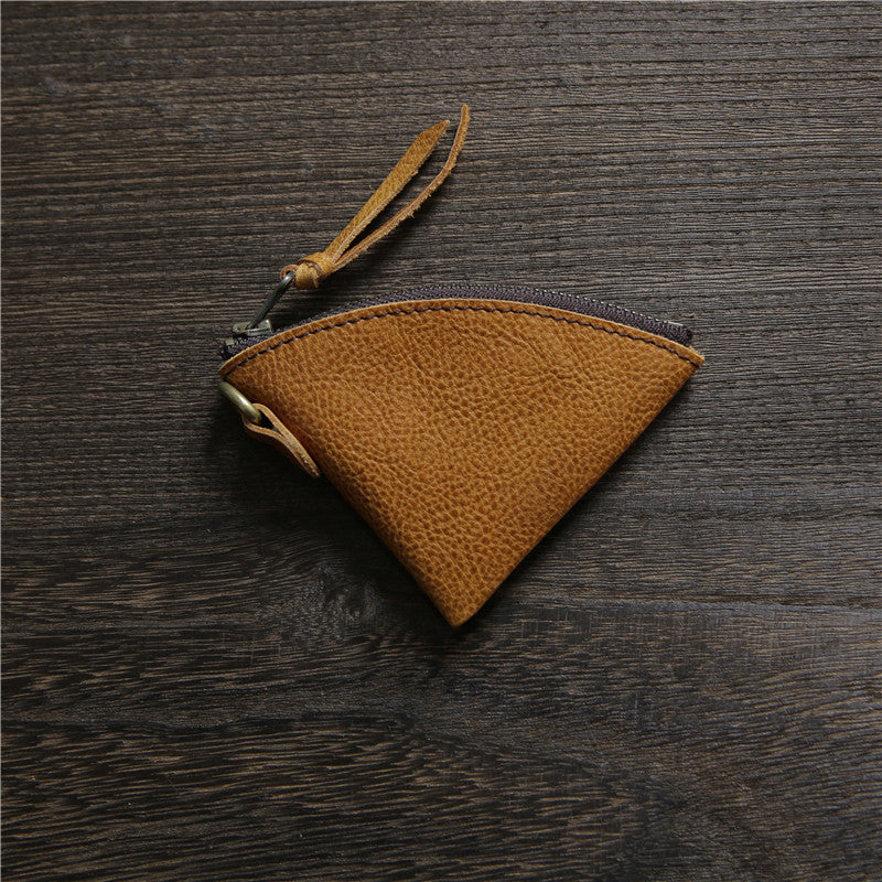 Men’s Leather Coin Pouch-Hands Free with a Lanyard-Vintage Style