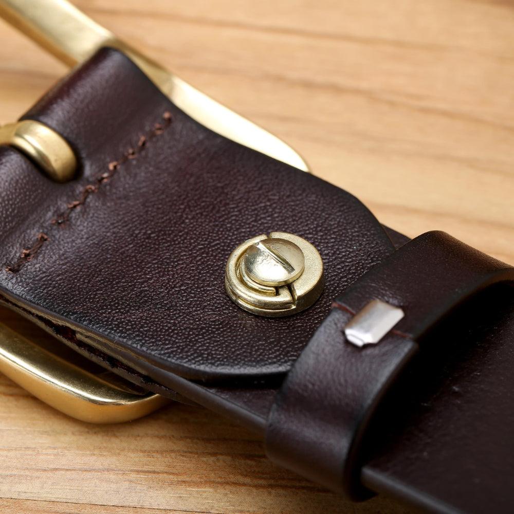 Men’s Luxury Leather Belt-Classic Black & Coffee-Men’s Gift