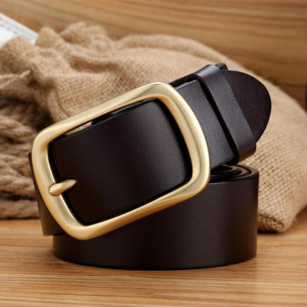 Men’s Luxury Leather Belt-Classic Black & Coffee-Men’s Gift