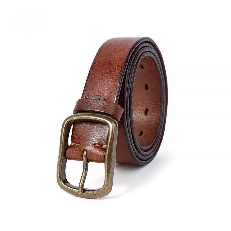 Men’s Luxury Leather Belt-Durable & Vintage-Black & Brown-Men’s Gift