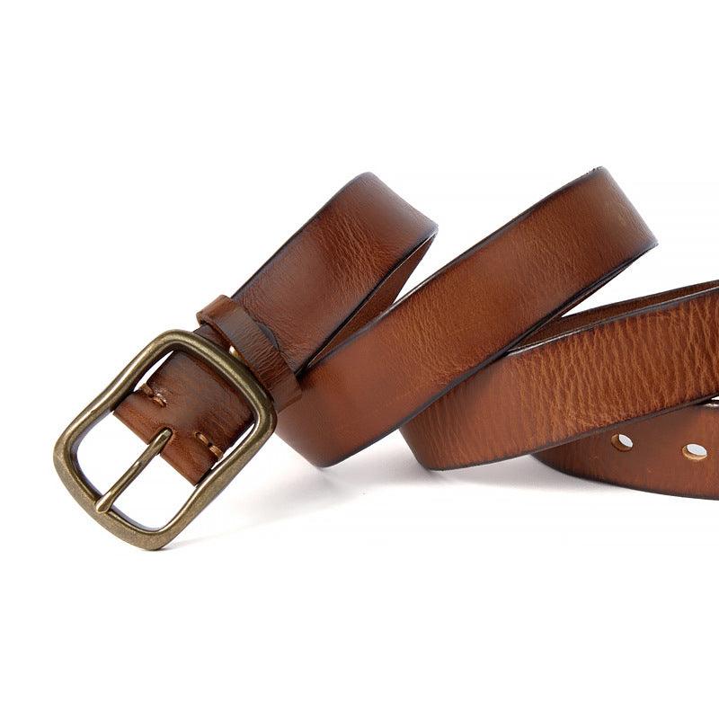 Men’s Luxury Leather Belt-Durable & Vintage-Black & Brown-Men’s Gift